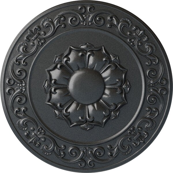 Ekena Millwork Sydney Ceiling Medallion (Fits Canopies up to 5 3/4"), Hand-Painted Pewter, 27 3/4"OD x 2"P CM27SYPES - main